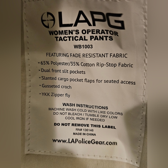 LAPG Operator Tactical Pants Cargo Teflon Coated Workwear Women's 2 (29x31) NWT - Picture 13 of 16